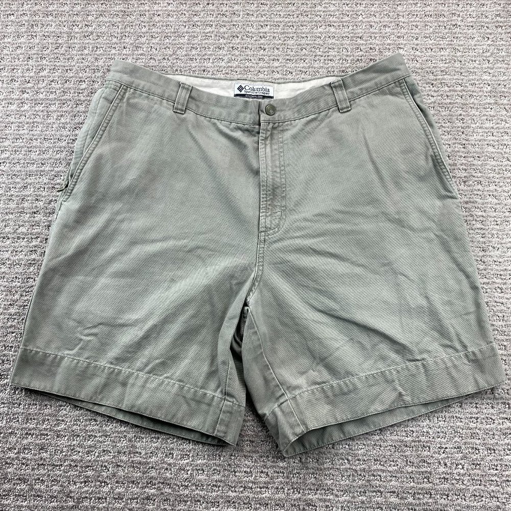 Columbia Sportswear Khaki Shorts Men 36 Brown Green Pockets Activewear Outdoors
